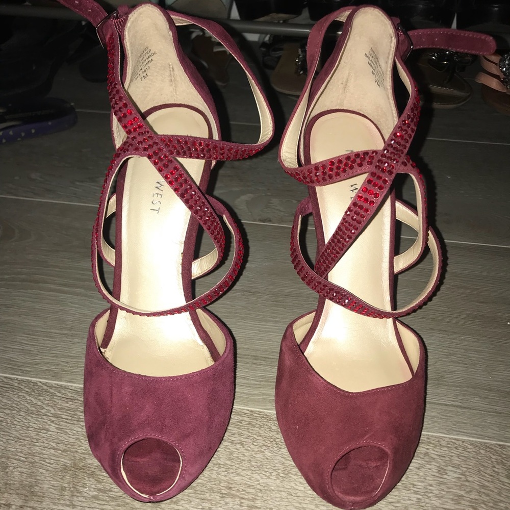 Nine West Burgundy Heels
